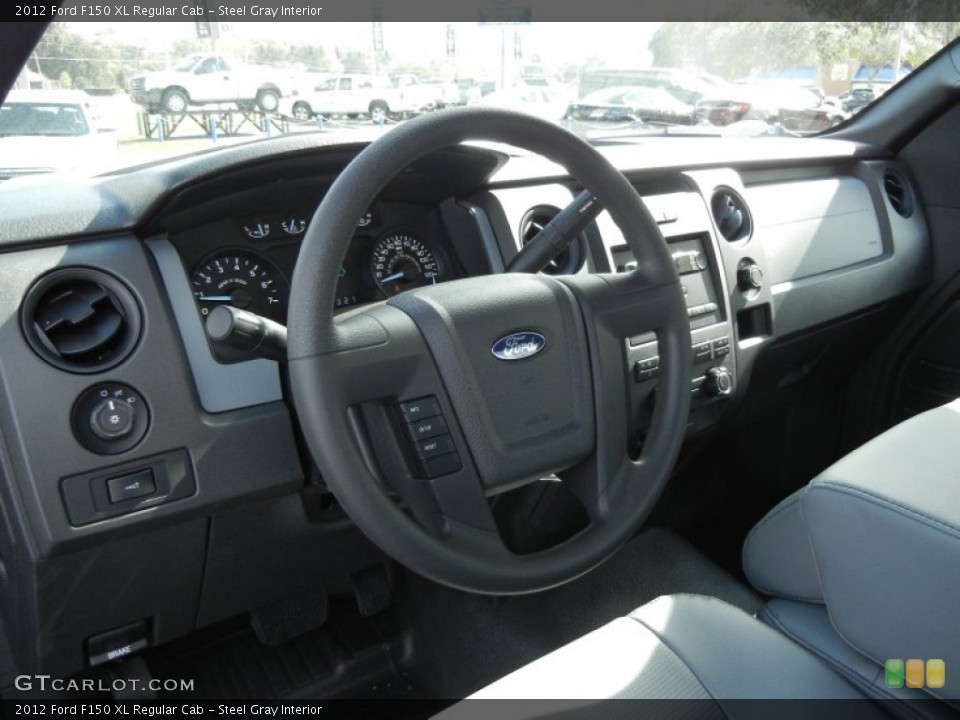 Steel Gray Interior Dashboard for the 2012 Ford F150 XL Regular Cab #57568398