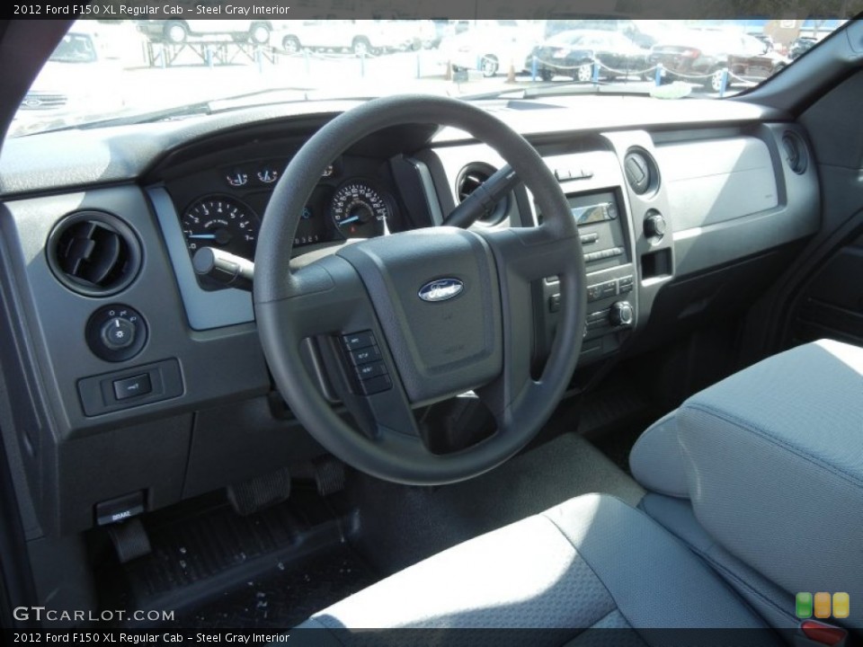 Steel Gray Interior Dashboard for the 2012 Ford F150 XL Regular Cab #57568479