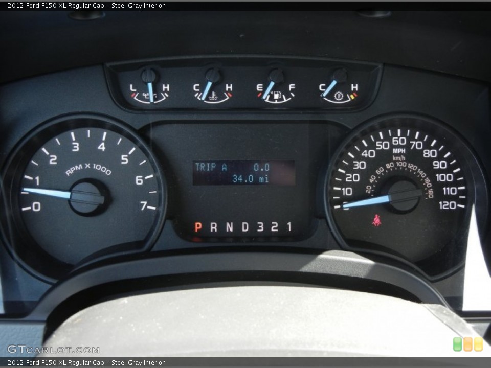 Steel Gray Interior Gauges for the 2012 Ford F150 XL Regular Cab #57568488