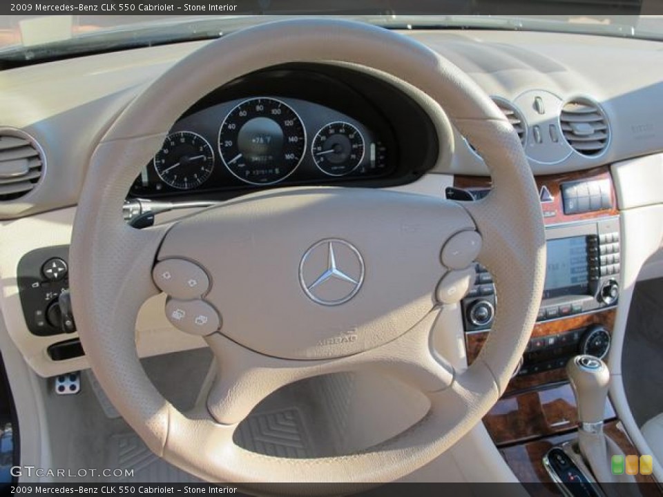 Stone Interior Steering Wheel for the 2009 Mercedes-Benz CLK 550 Cabriolet #57570664