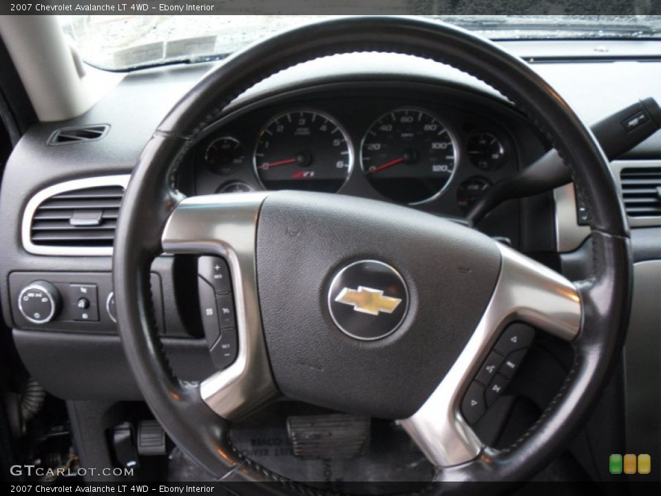 Ebony Interior Steering Wheel for the 2007 Chevrolet Avalanche LT 4WD #57576178