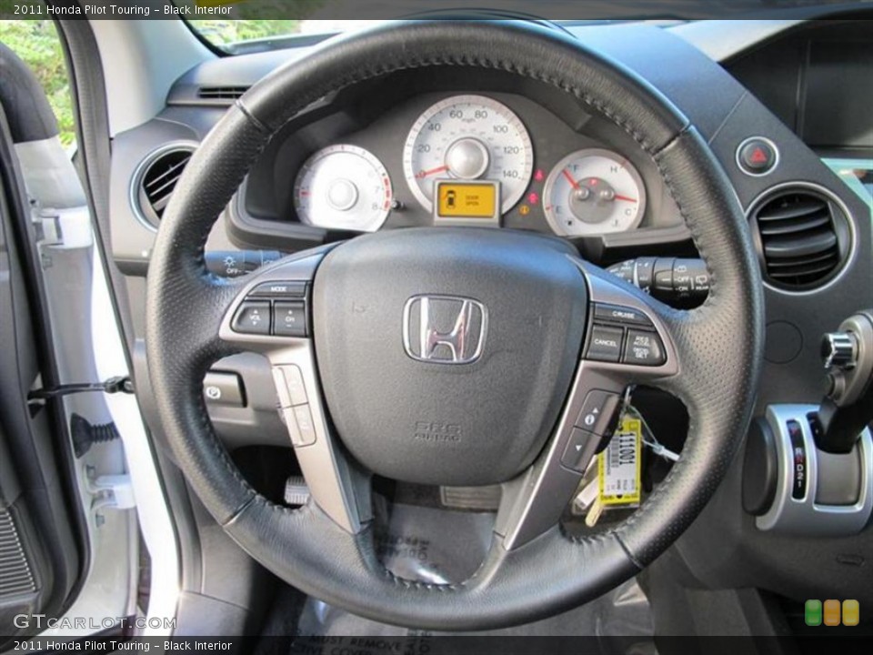 Black Interior Steering Wheel for the 2011 Honda Pilot Touring #57578684