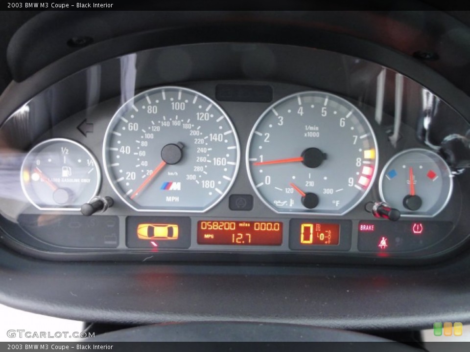 Black Interior Gauges for the 2003 BMW M3 Coupe #57582508