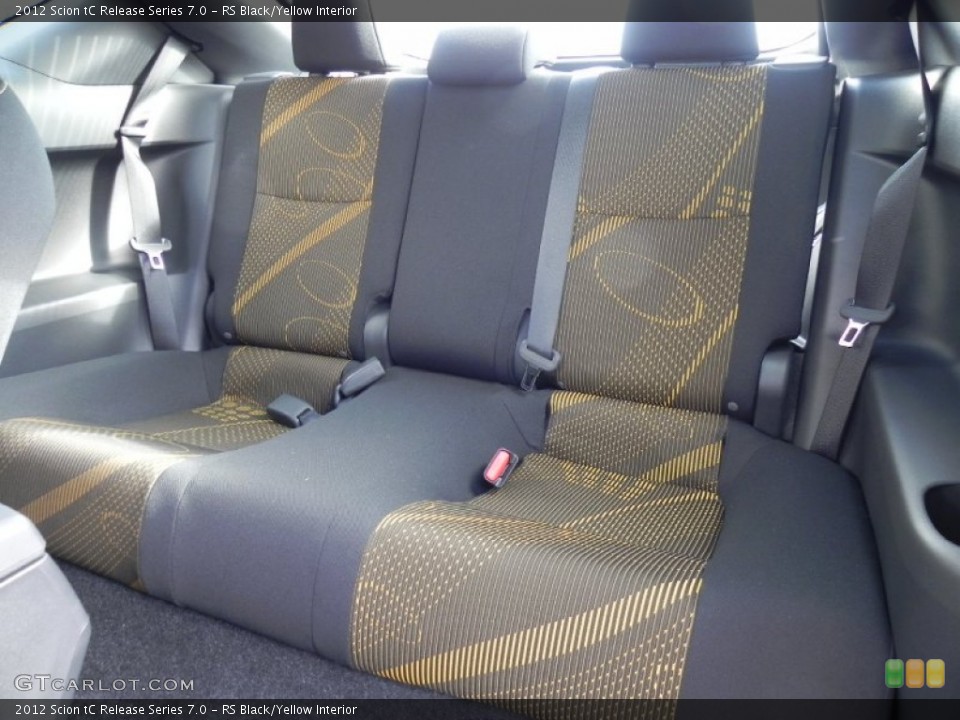 RS Black/Yellow Interior Photo for the 2012 Scion tC Release Series 7.0 #57585461