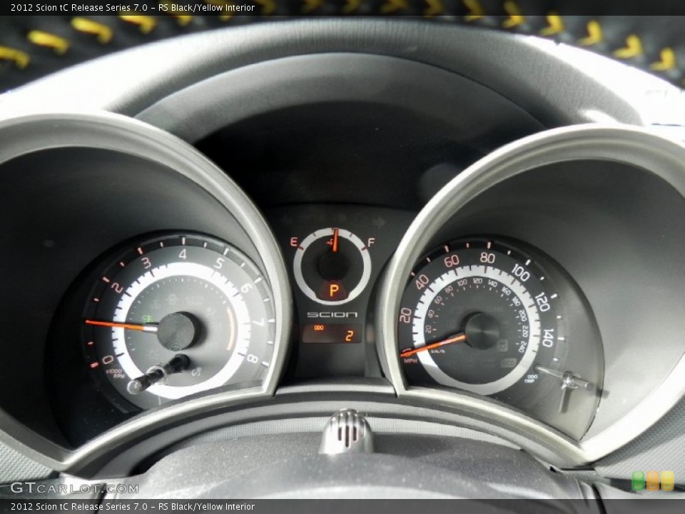 RS Black/Yellow Interior Gauges for the 2012 Scion tC Release Series 7.0 #57585473