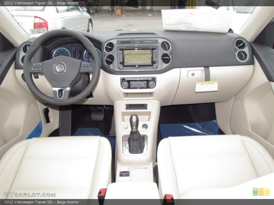 Beige Interior Dashboard for the 2012 Volkswagen Tiguan SEL #57596685