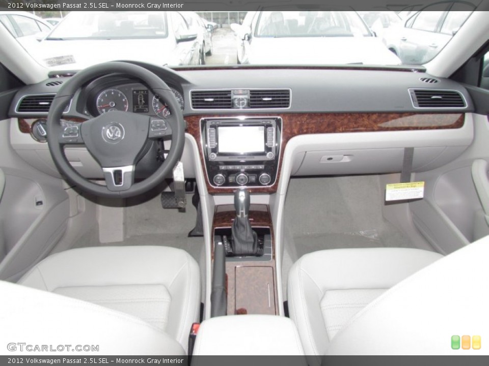 Moonrock Gray Interior Dashboard for the 2012 Volkswagen Passat 2.5L SEL #57597153