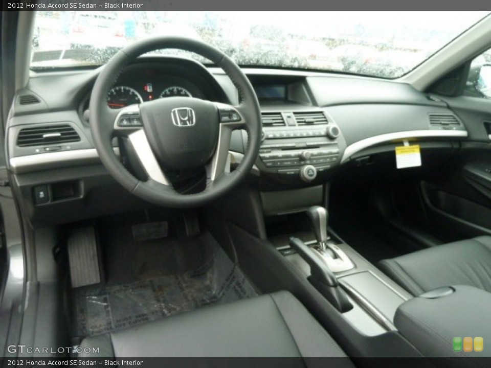 Black Interior Dashboard for the 2012 Honda Accord SE Sedan #57606333