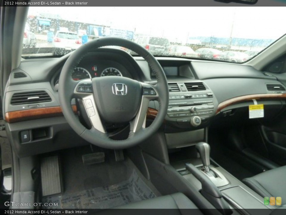 Black Interior Dashboard for the 2012 Honda Accord EX-L Sedan #57606444