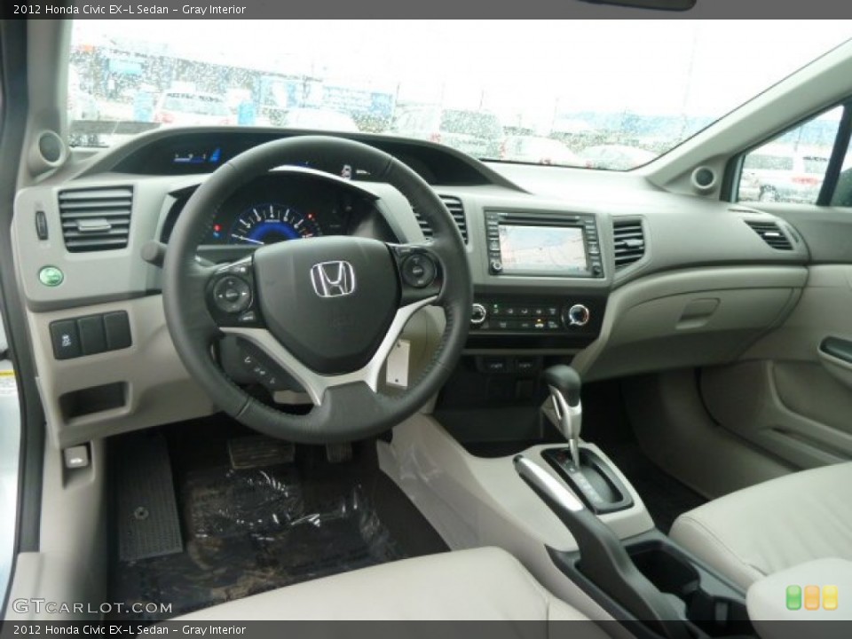 Gray Interior Dashboard for the 2012 Honda Civic EX-L Sedan #57606663