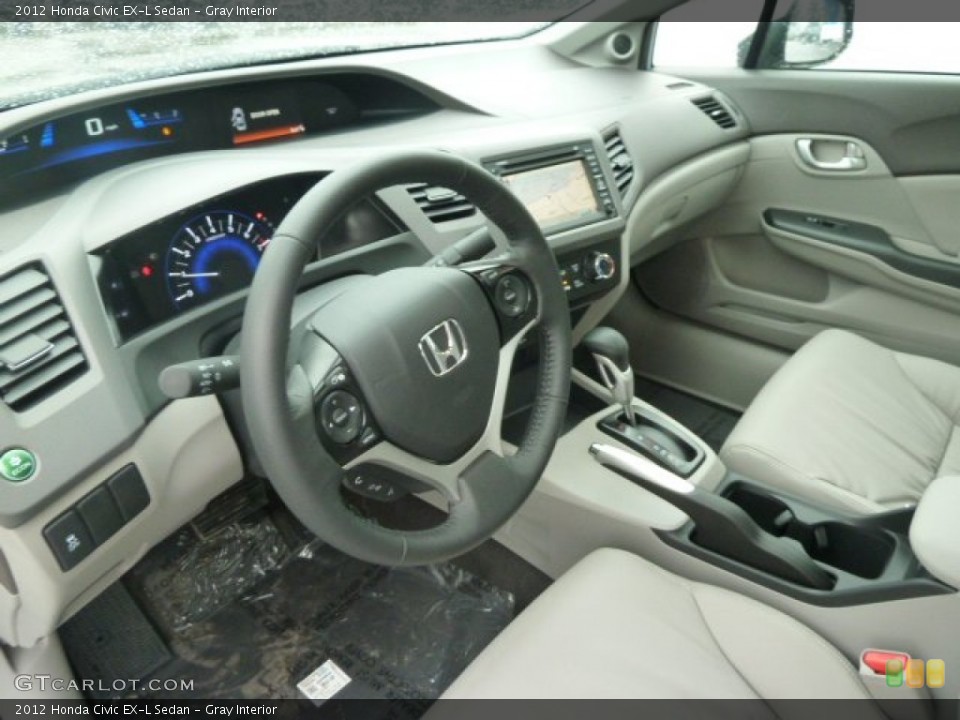 Gray Interior Photo for the 2012 Honda Civic EX-L Sedan #57606681