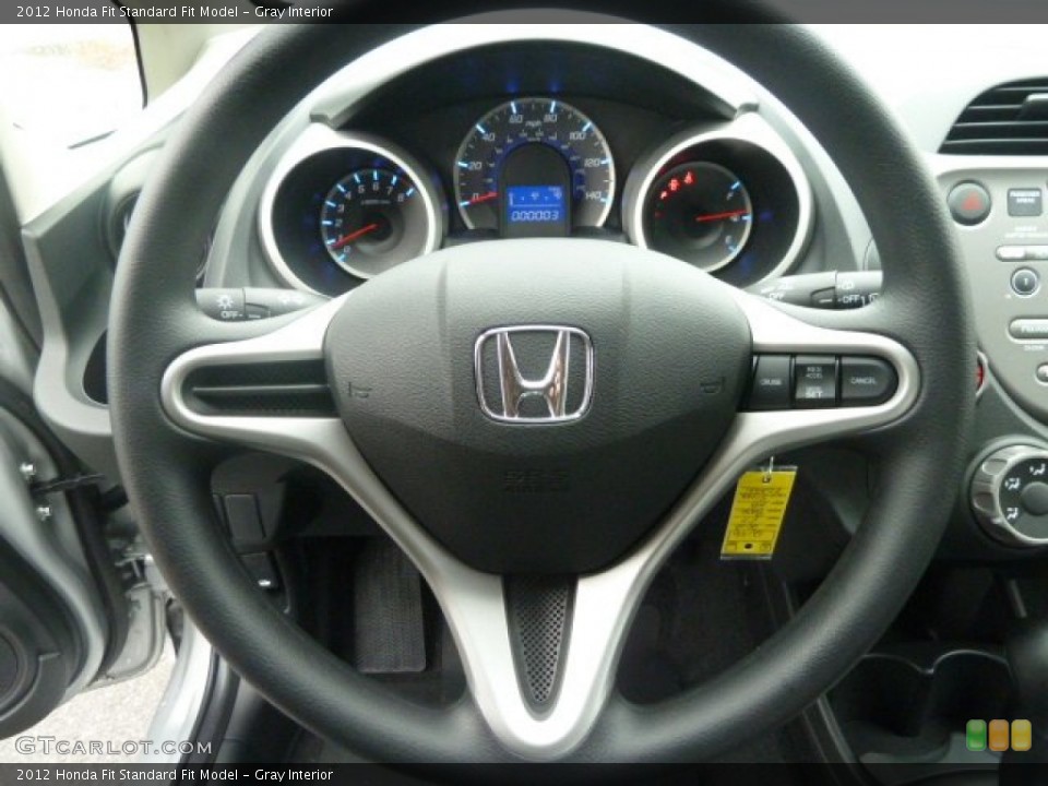 Gray Interior Steering Wheel for the 2012 Honda Fit  #57606801