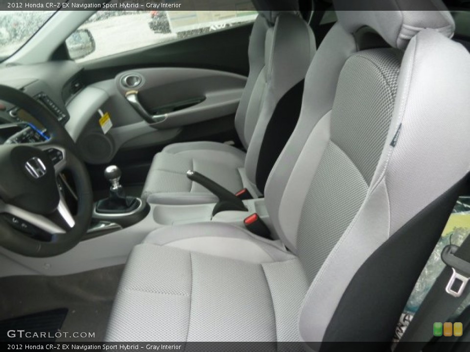 Gray Interior Photo for the 2012 Honda CR-Z EX Navigation Sport Hybrid #57606879