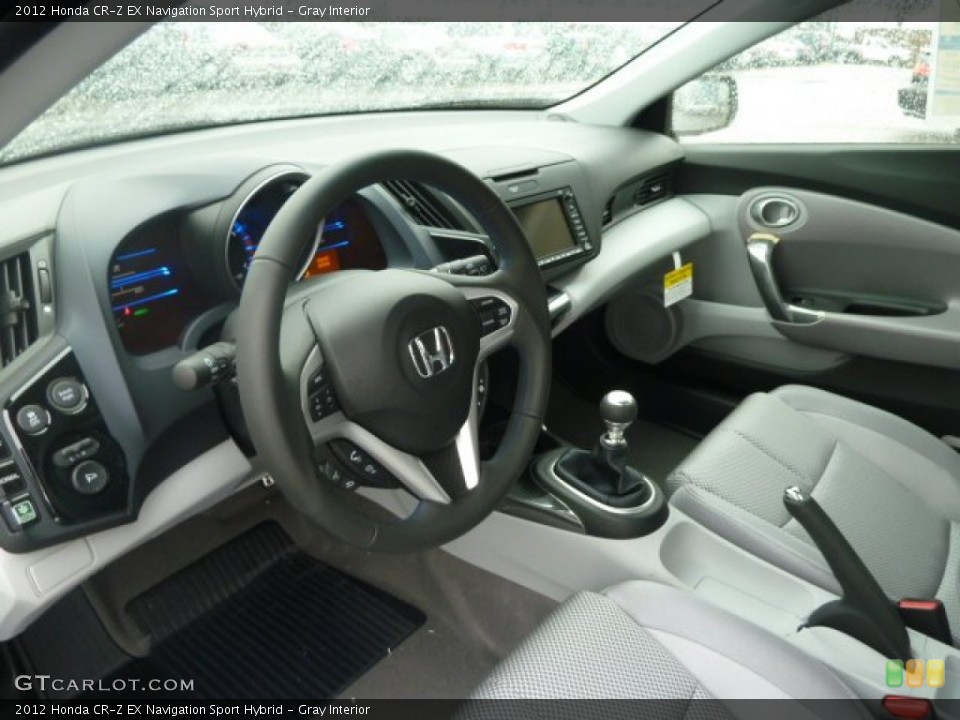 Gray Interior Photo for the 2012 Honda CR-Z EX Navigation Sport Hybrid #57606900