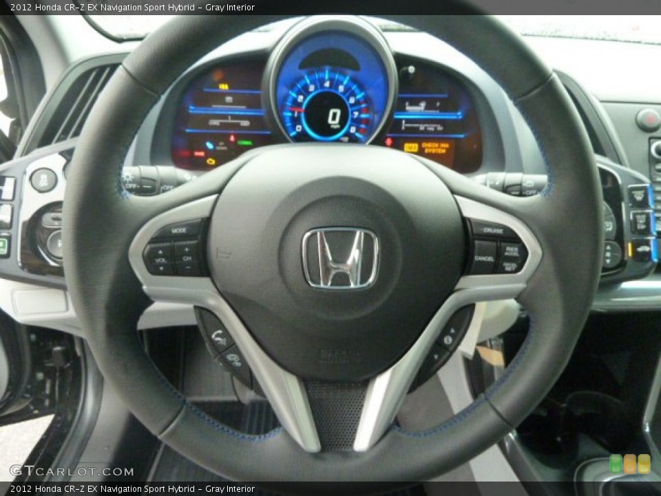 Gray Interior Steering Wheel for the 2012 Honda CR-Z EX Navigation Sport Hybrid #57606912
