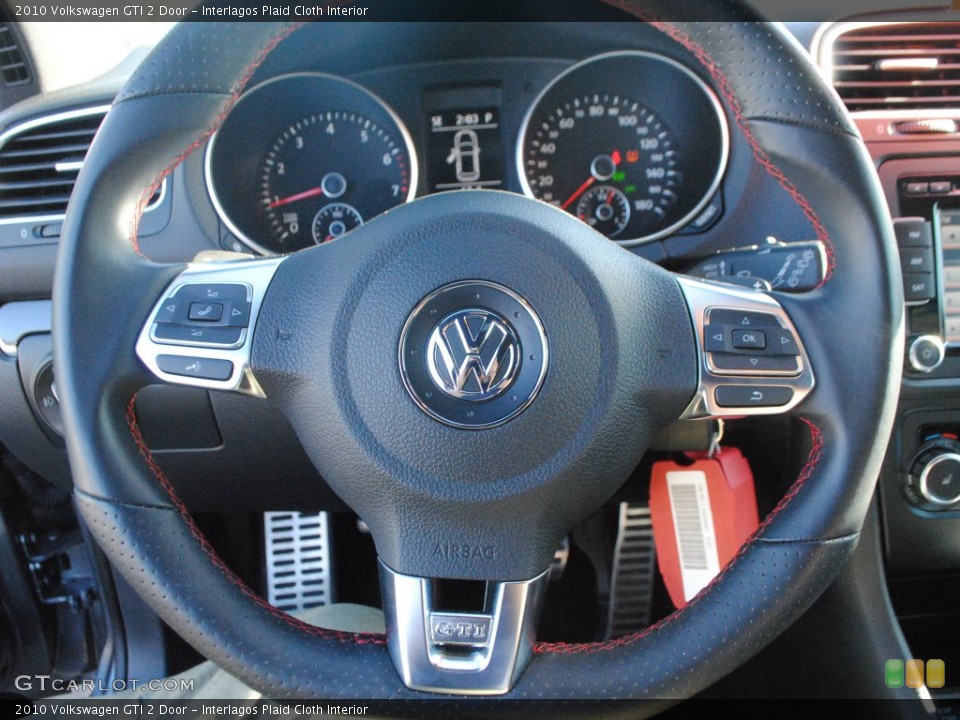 Interlagos Plaid Cloth Interior Steering Wheel for the 2010 Volkswagen GTI 2 Door #57607884