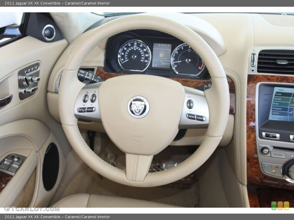 Caramel/Caramel Interior Steering Wheel for the 2011 Jaguar XK XK Convertible #57608523