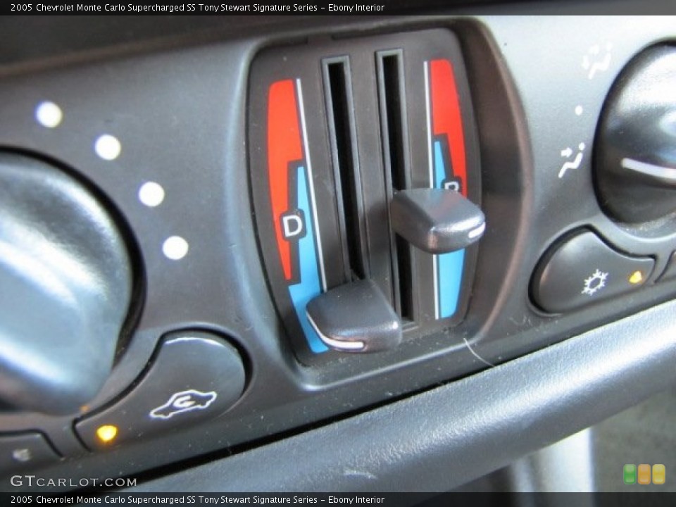 Ebony Interior Controls for the 2005 Chevrolet Monte Carlo Supercharged SS Tony Stewart Signature Series #57611821