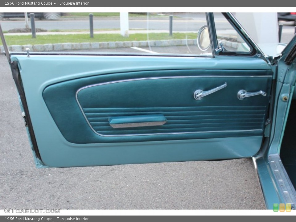 Turquoise Interior Door Panel for the 1966 Ford Mustang Coupe #57612922