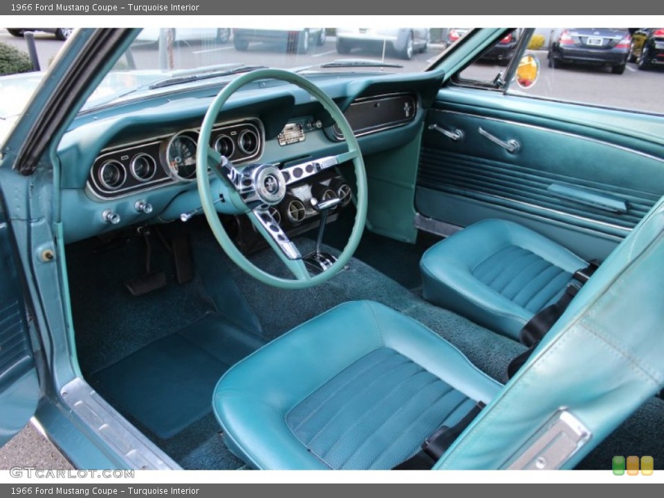 Turquoise Interior Prime Interior for the 1966 Ford Mustang Coupe #57612931