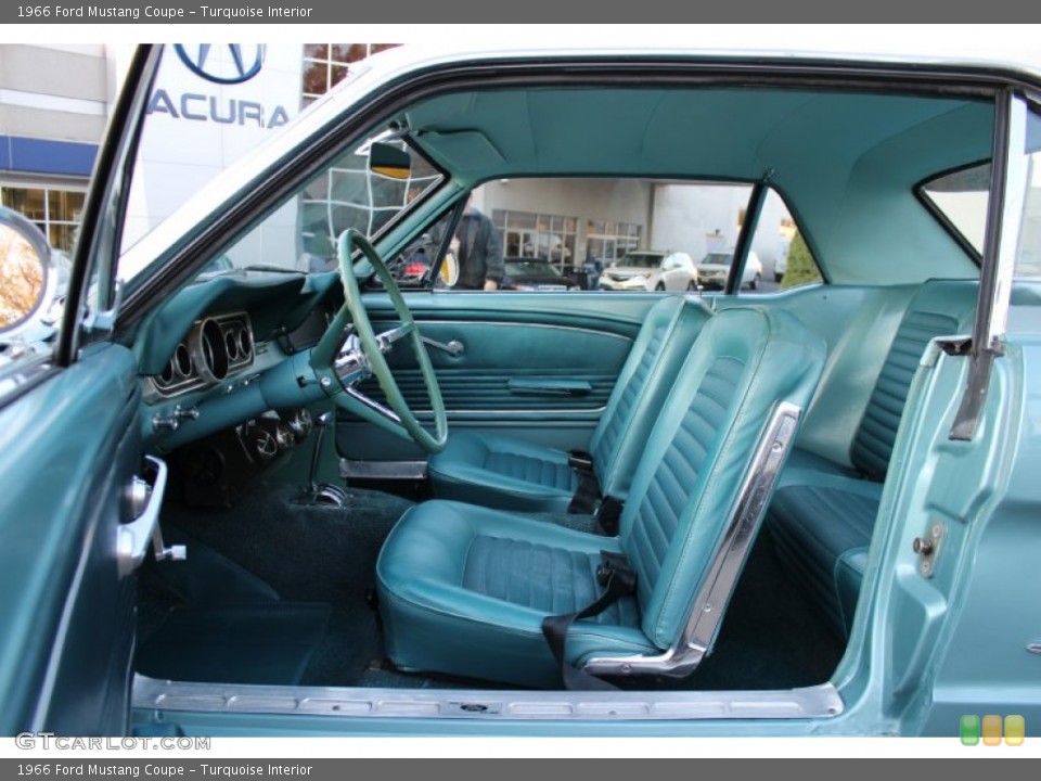 Turquoise Interior Photo for the 1966 Ford Mustang Coupe #57612942