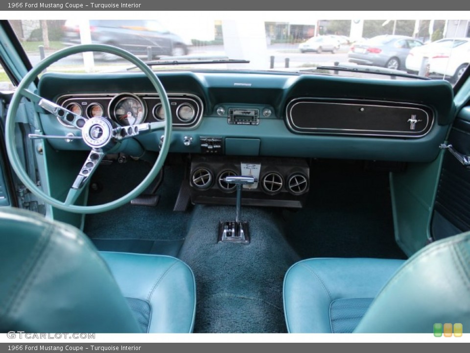 Turquoise Interior Dashboard for the 1966 Ford Mustang Coupe #57612967