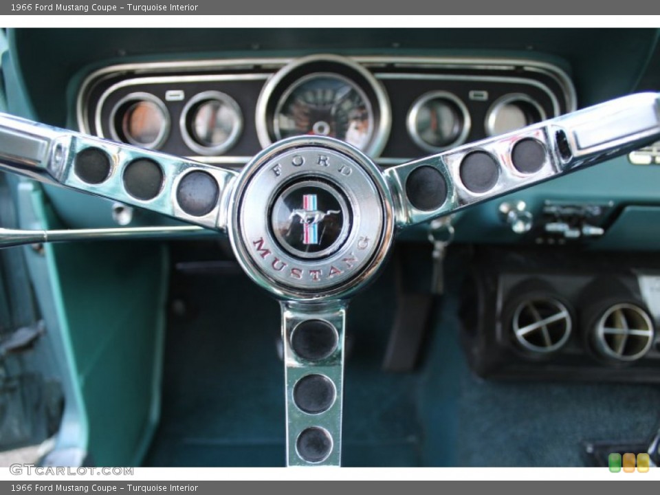 Turquoise Interior Steering Wheel for the 1966 Ford Mustang Coupe #57613006