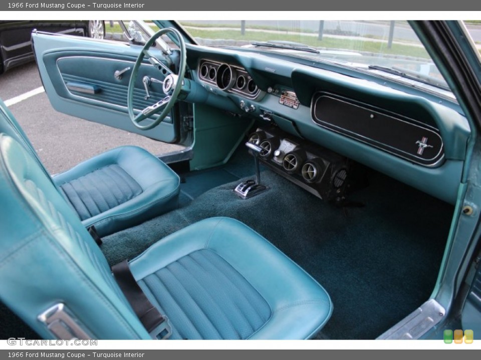 Turquoise Interior Photo for the 1966 Ford Mustang Coupe #57613045