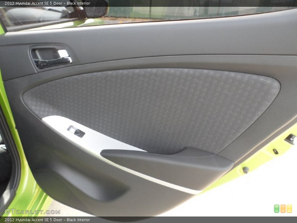 Black Interior Door Panel for the 2012 Hyundai Accent SE 5 Door #57613240