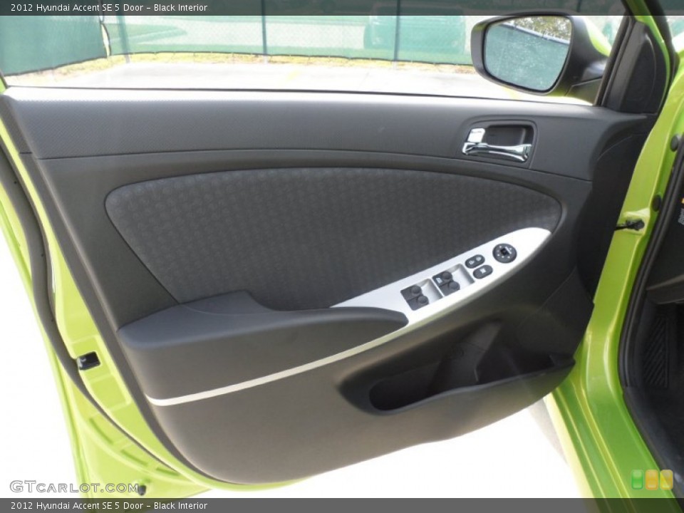 Black Interior Door Panel for the 2012 Hyundai Accent SE 5 Door #57613264