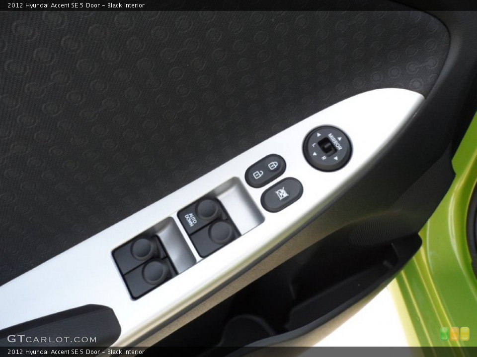 Black Interior Controls for the 2012 Hyundai Accent SE 5 Door #57613270