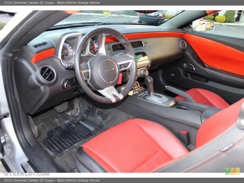 Black/Inferno Orange Interior Photo for the 2010 Chevrolet Camaro SS Coupe #57614743