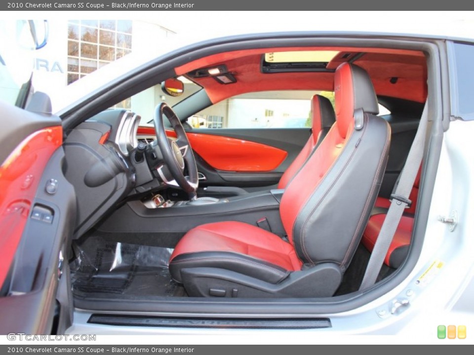 Black/Inferno Orange Interior Photo for the 2010 Chevrolet Camaro SS Coupe #57614752