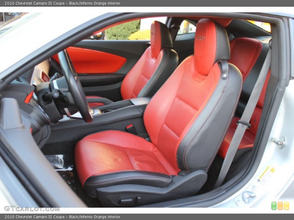 Black/Inferno Orange Interior Photo for the 2010 Chevrolet Camaro SS Coupe #57614764