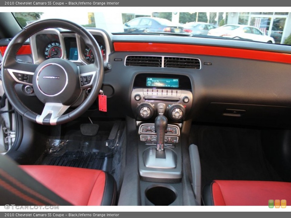 Black/Inferno Orange Interior Dashboard for the 2010 Chevrolet Camaro SS Coupe #57614782