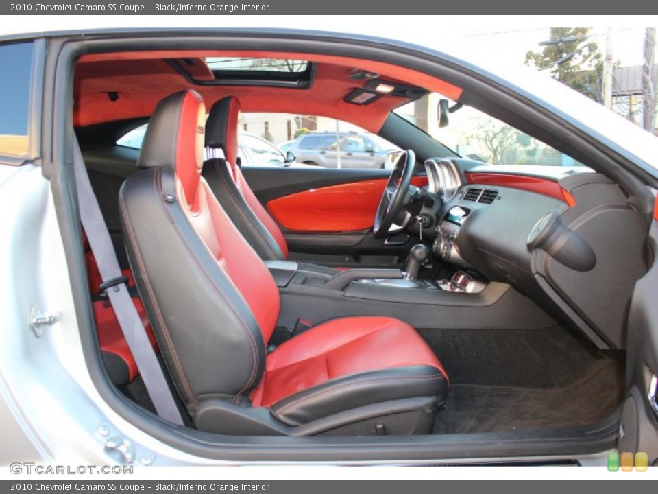 Black/Inferno Orange Interior Photo for the 2010 Chevrolet Camaro SS Coupe #57614899