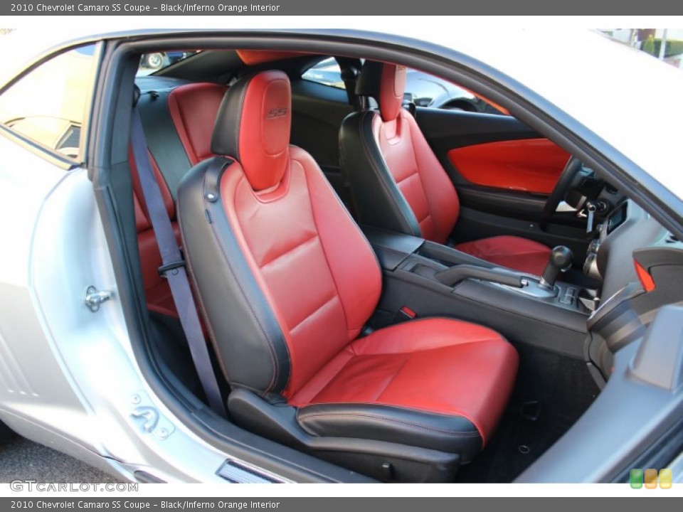 Black/Inferno Orange Interior Photo for the 2010 Chevrolet Camaro SS Coupe #57614908