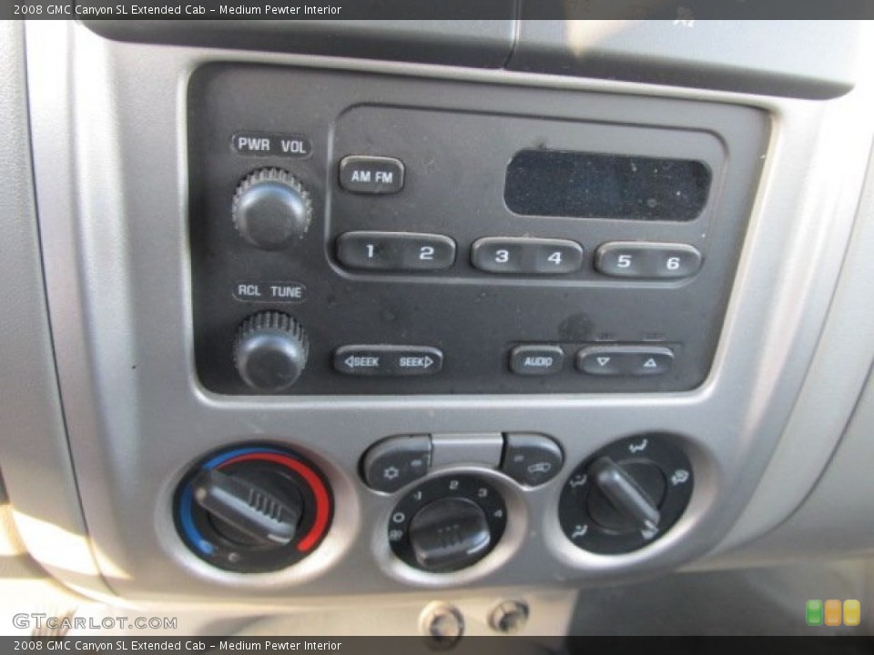Medium Pewter Interior Controls for the 2008 GMC Canyon SL Extended Cab #57615803