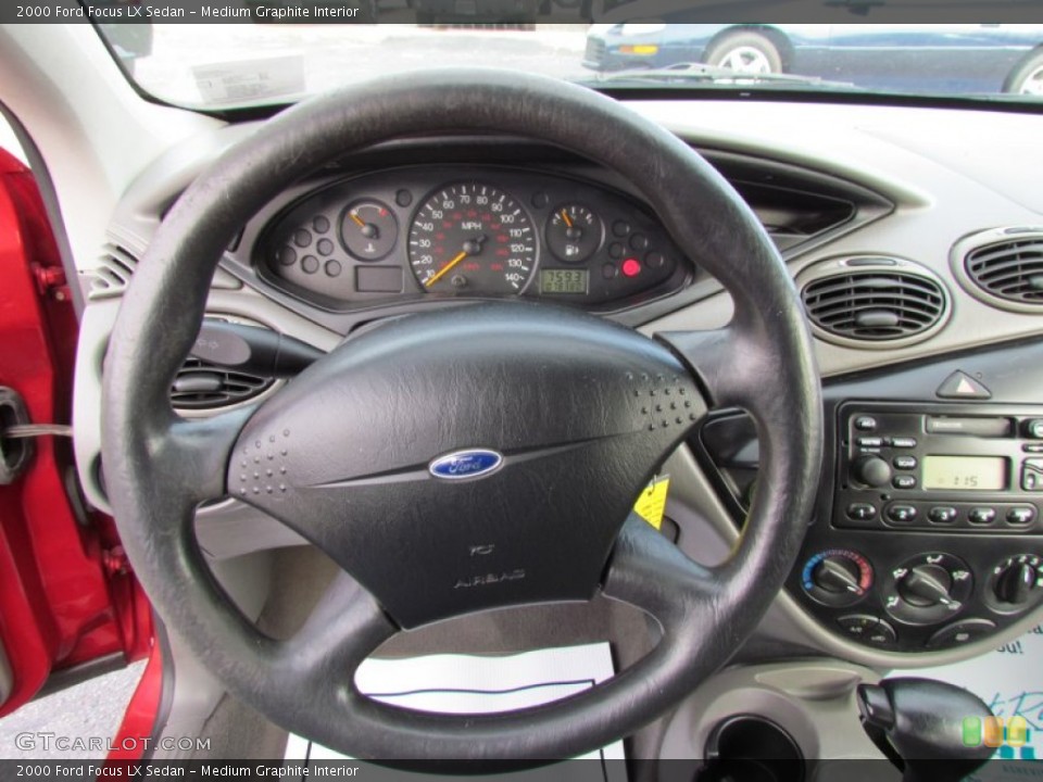 Medium Graphite Interior Steering Wheel for the 2000 Ford Focus LX Sedan #57616954