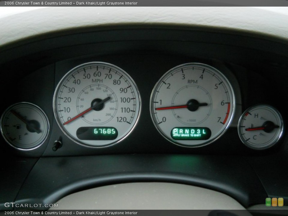 Dark Khaki/Light Graystone Interior Gauges for the 2006 Chrysler Town & Country Limited #57618829