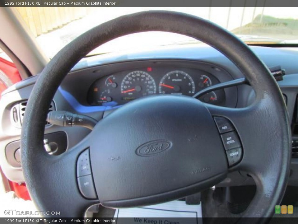 Medium Graphite Interior Steering Wheel for the 1999 Ford F150 XLT Regular Cab #57621499
