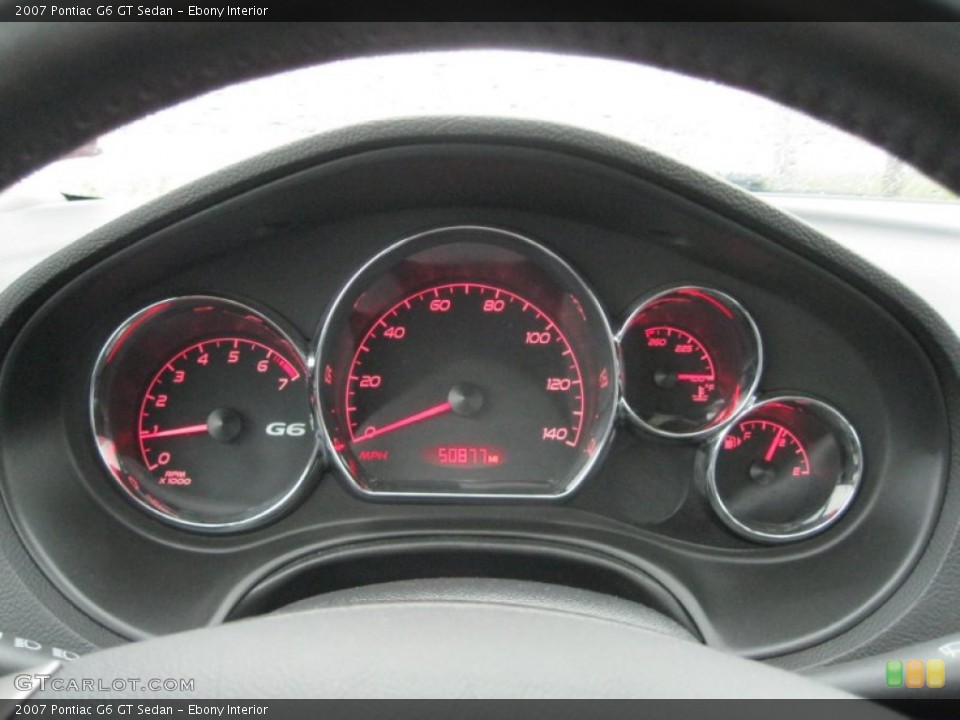 Ebony Interior Gauges for the 2007 Pontiac G6 GT Sedan #57622282