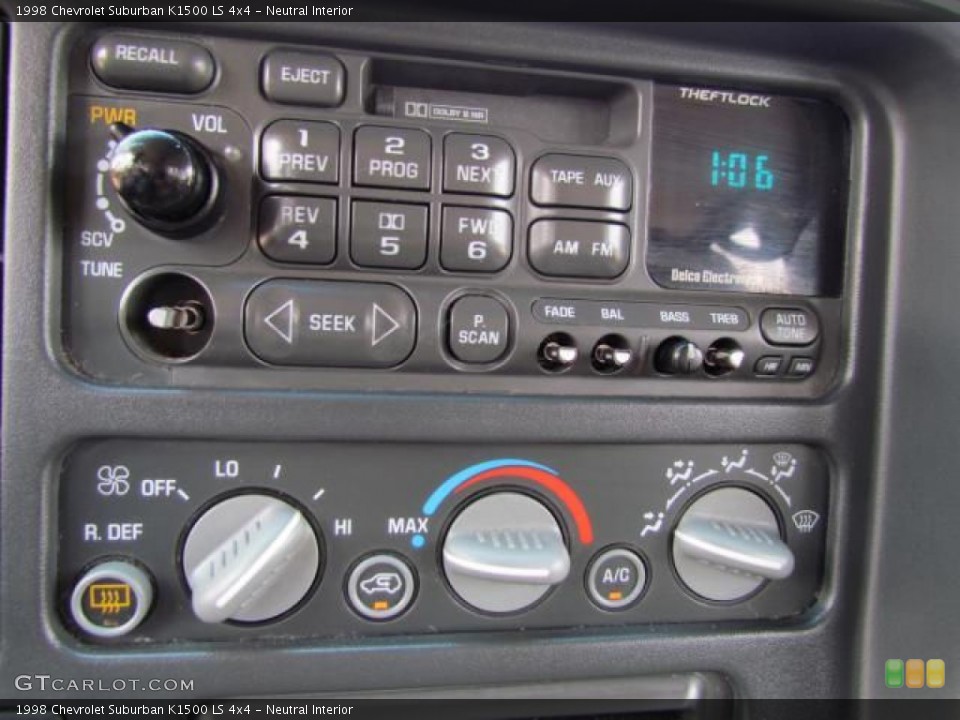 Neutral Interior Audio System for the 1998 Chevrolet Suburban K1500 LS 4x4 #57624958