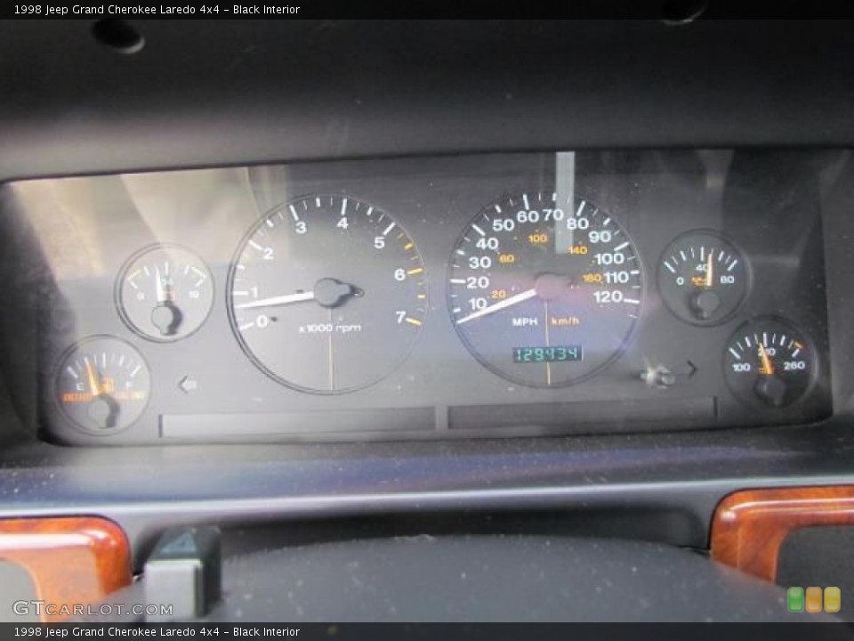 Black Interior Gauges for the 1998 Jeep Grand Cherokee Laredo 4x4 #57625471