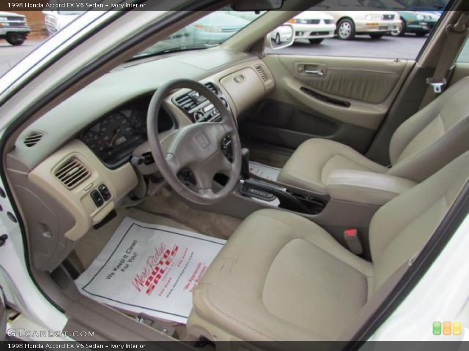 Ivory Interior Photo for the 1998 Honda Accord EX V6 Sedan #57625687