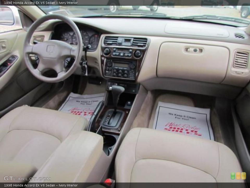 Ivory Interior Dashboard for the 1998 Honda Accord EX V6 Sedan #57625777
