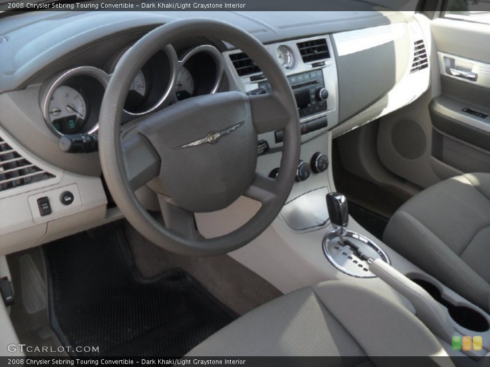 Dark Khaki/Light Graystone Interior Prime Interior for the 2008 Chrysler Sebring Touring Convertible #57625807