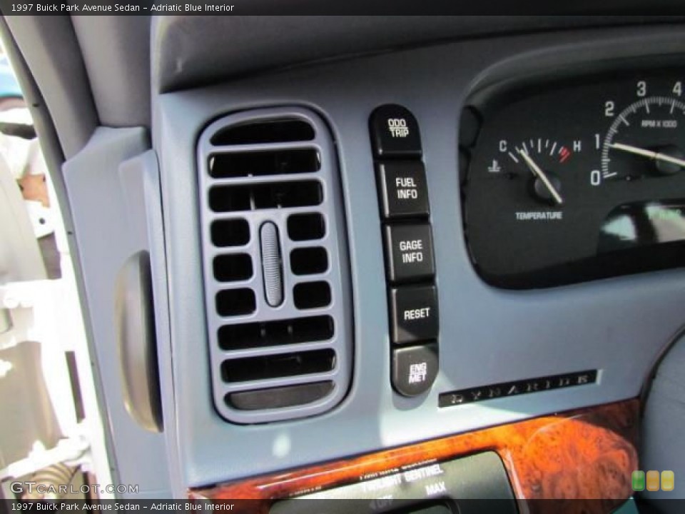 Adriatic Blue Interior Controls for the 1997 Buick Park Avenue Sedan #57626938