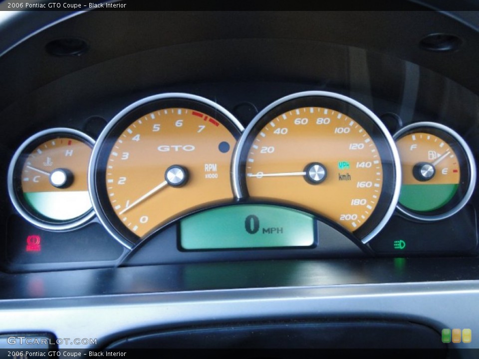 Black Interior Gauges for the 2006 Pontiac GTO Coupe #57628408