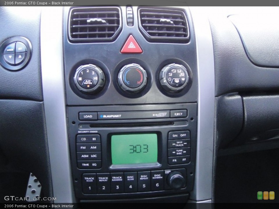 Black Interior Controls for the 2006 Pontiac GTO Coupe #57628426